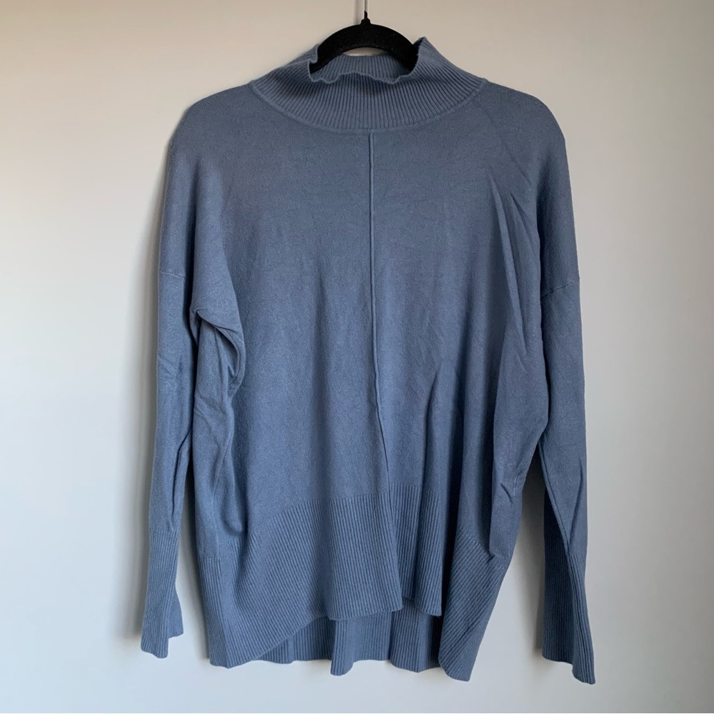 Vila Milano Cowl Turtleneck Split Sides Wool Blend Sweater